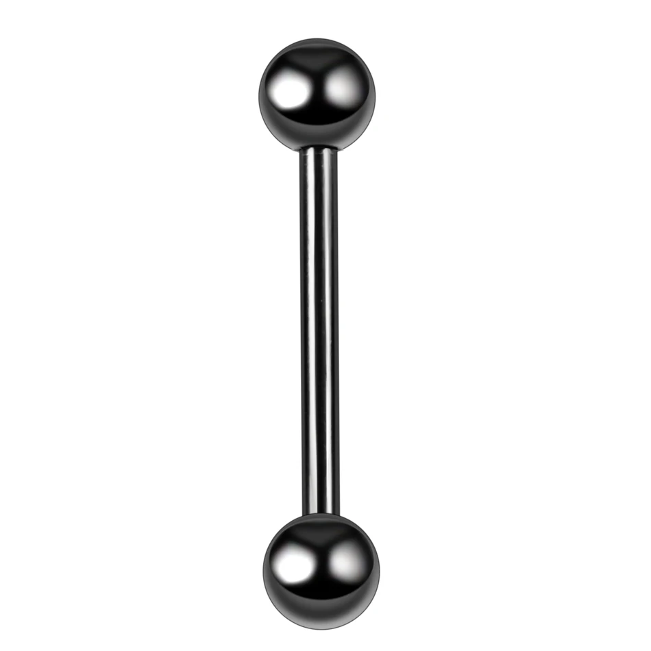 Black 1 шт. G23 titanium пирсинг для языка 14G украшения для пирсинга языка один драгоценные камни серьги для пирсинга ушной раковины titanium сексуальные тела ювелирные изделия-пирсинг - Окраска металла: Black
