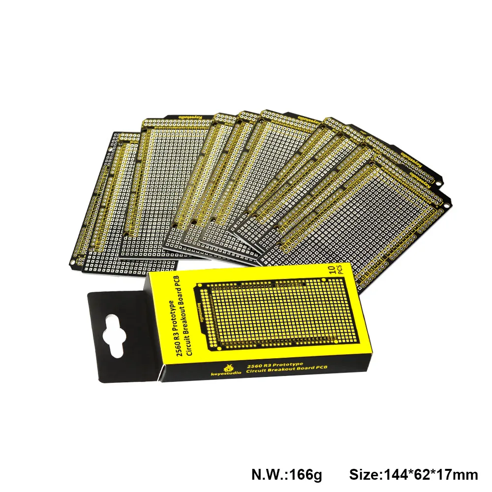 10 шт. Keyestudio Прототип PCB для Arduino 2560 R3 щит доска DIY FR-4 экологически чистый |