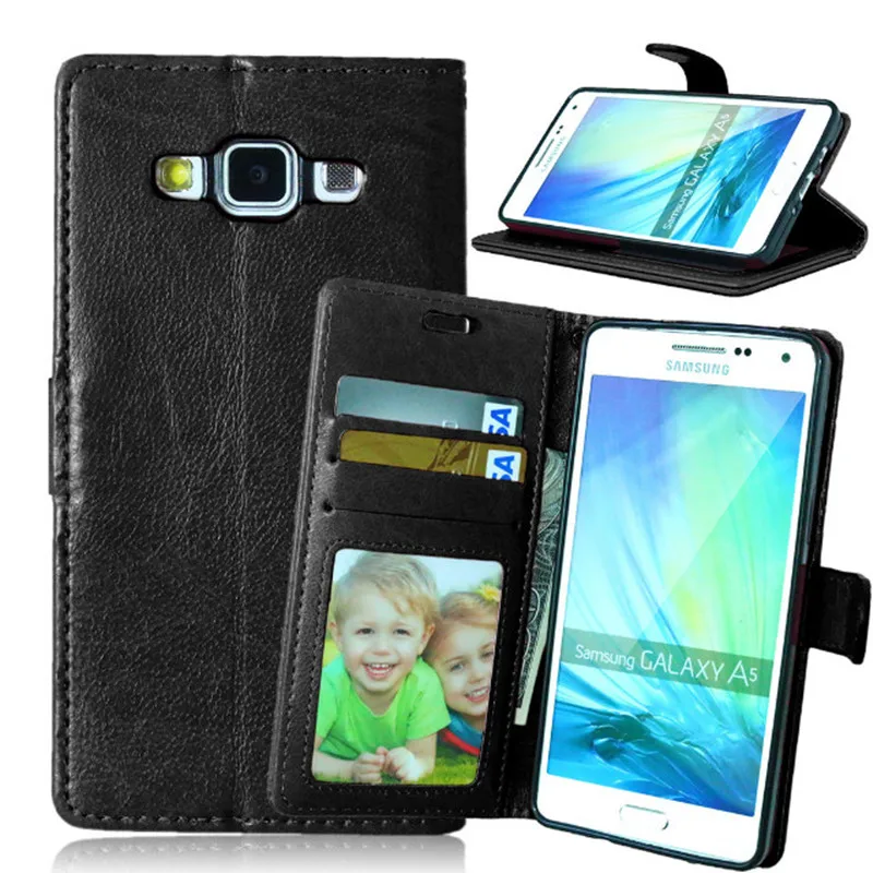 Кожаный чехол книжка для Samsung A5 2015 A5000 A500 A500F|case for samsung galaxy|case samsungcase |