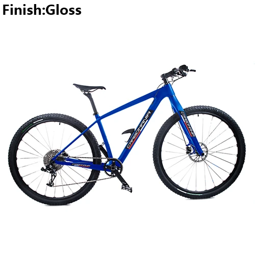 Blue Gloss Карбоновый горный велосипед 29er 1×11speed углеродный mtb XC велосипед с переменной скоростью двойные дисковые тормоза горные велосипеды - Цвет: Blue Gloss