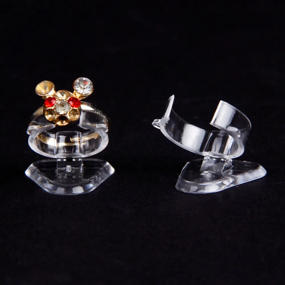 TONVIC оптовая продажа 40 пластиковый прозрачный вид кольцо Дисплей Стенд держатель