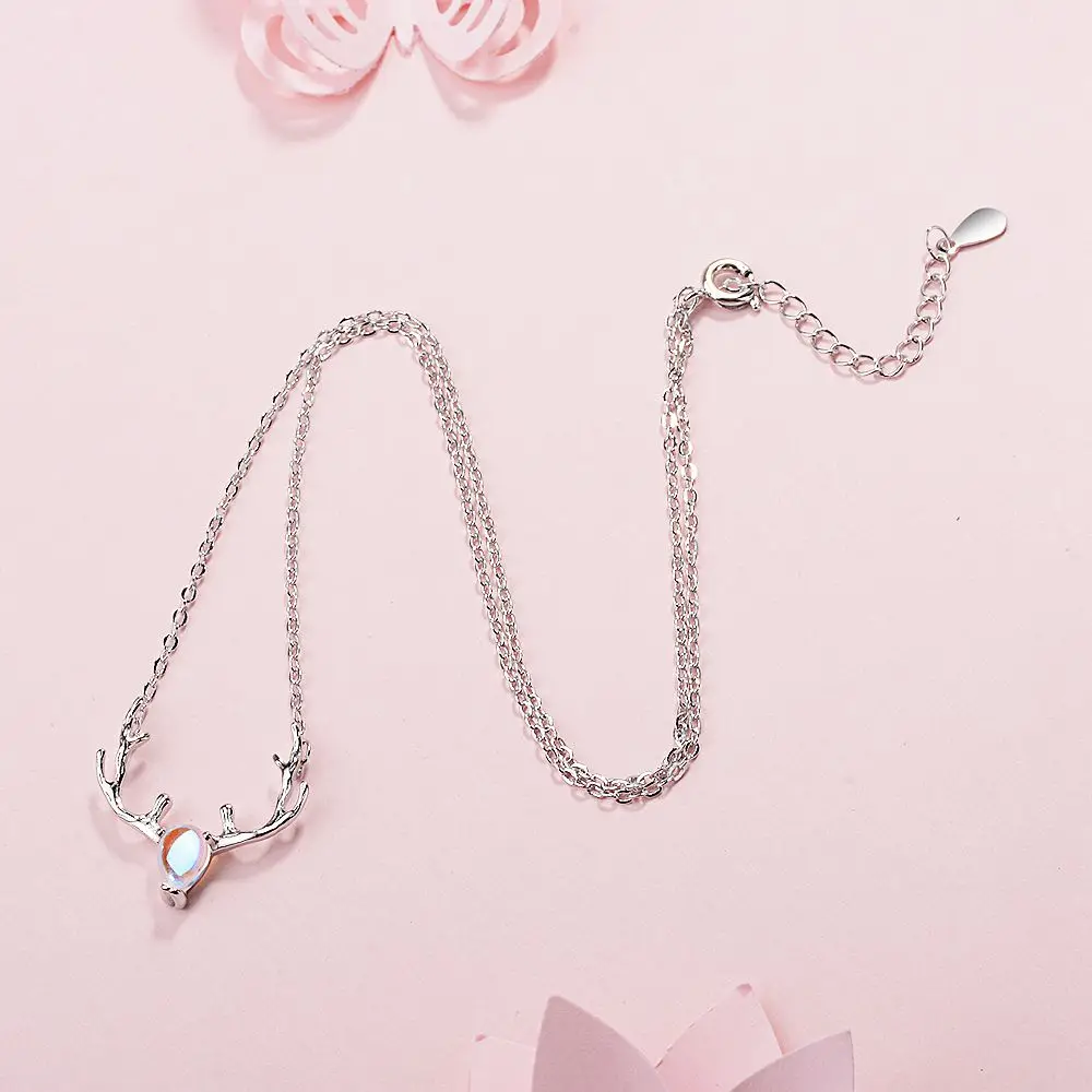 Рождественский подарок Chereda ожерелье с оленем для женщин милое подвесками в виде