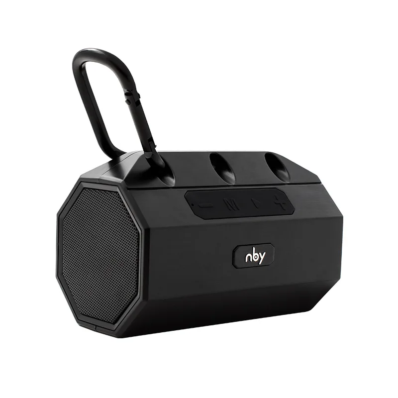 Black NBY мини беспроводной Bluetooth динамик Портативный Водонепроницаемый Открытый громкий динамик Поддержка TF карты 3D стерео HiFi звуковые коробки fm-радио - Цвет: Black