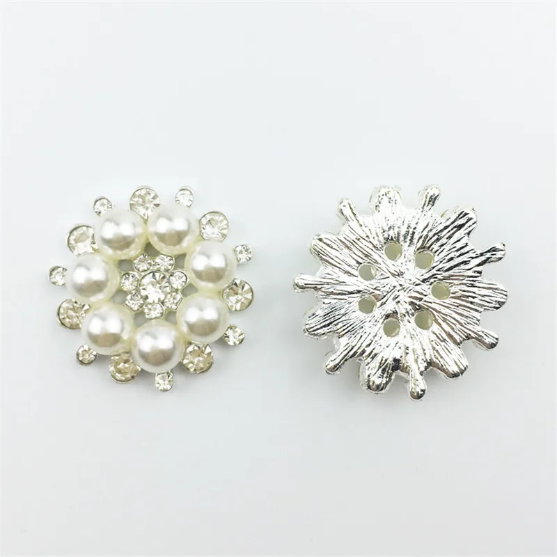 Шт. 500 шт. искусственный жемчуг цветок пуговицы для украшения ремесло хвостовик