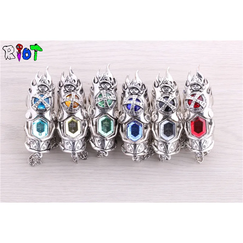 1 шт./компл. kateкё Hitman Reborn Ring Vongola family Anime 6 цветов Cosply Jewelry металлические кольца на