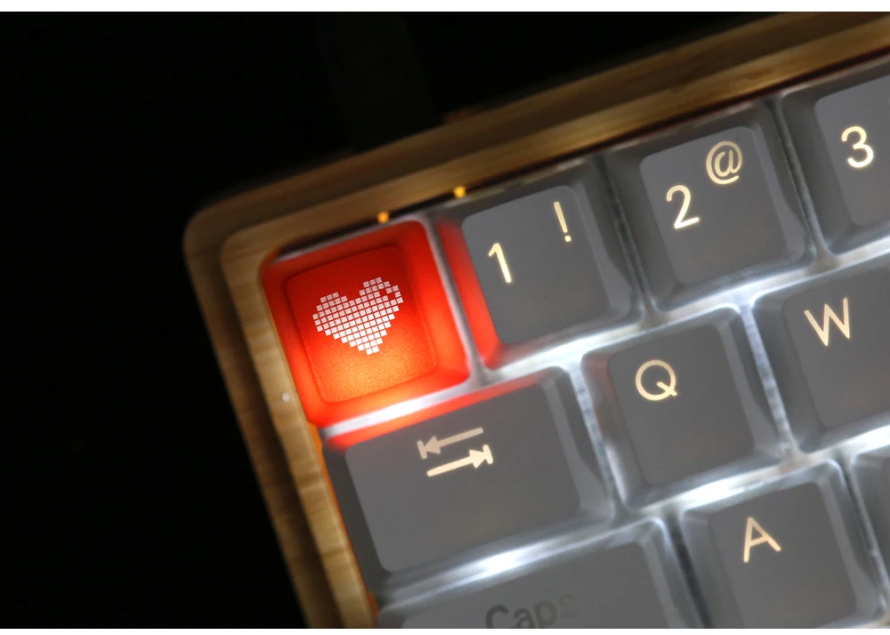 KBDfans красный пиксель любовь keycap esc введите ключ oem высоко ABS материал ключ