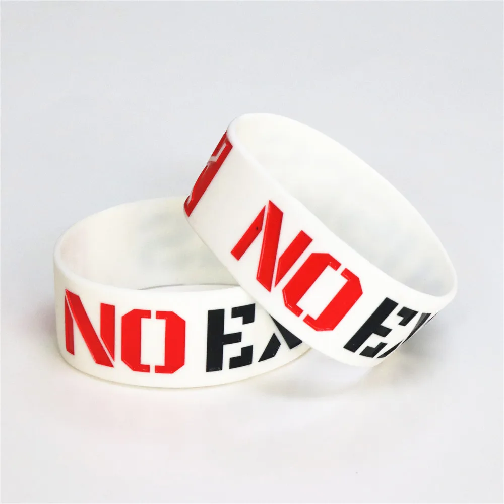 1 предмет модный оправданий мотивации Wristband Силикона белые резиновые браслеты из