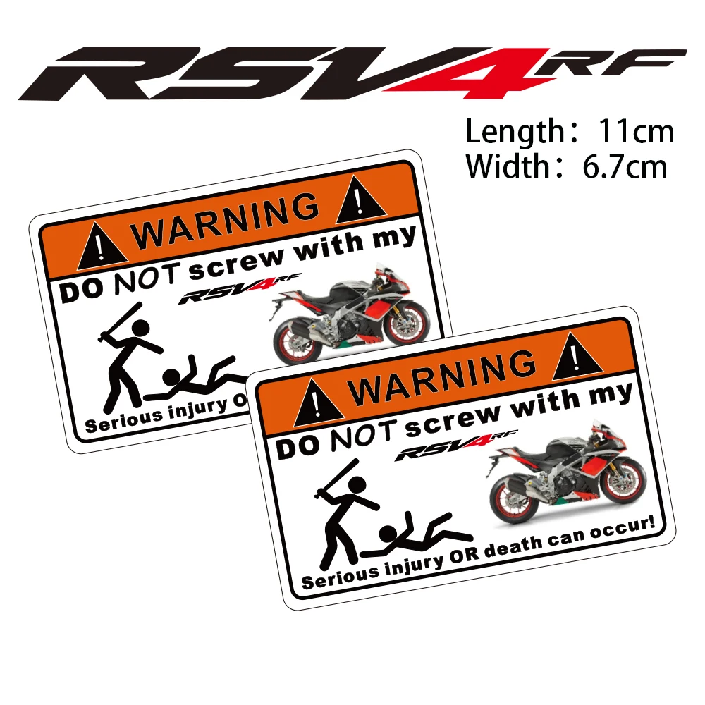 

KODASKIN 2 Pieces Do Not Screw Warning Sticker Decal for Aprilia RSV4RF
