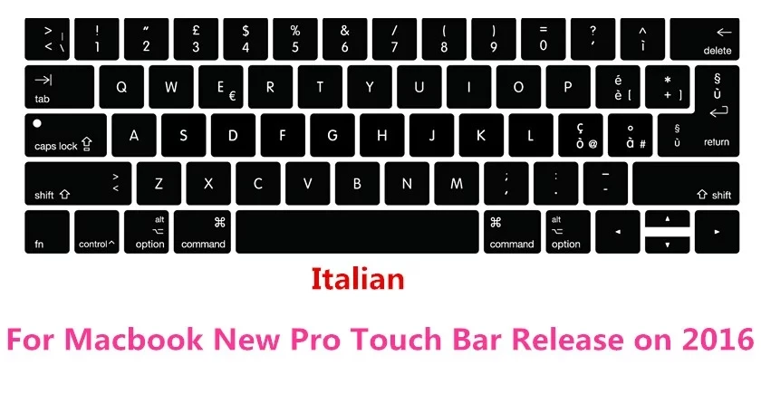 Чехол для клавиатуры 100 шт. Macbook 2017/2018 Pro 13 &quotA1706 15&quot A1707 Touch Bar силиконовый арабский