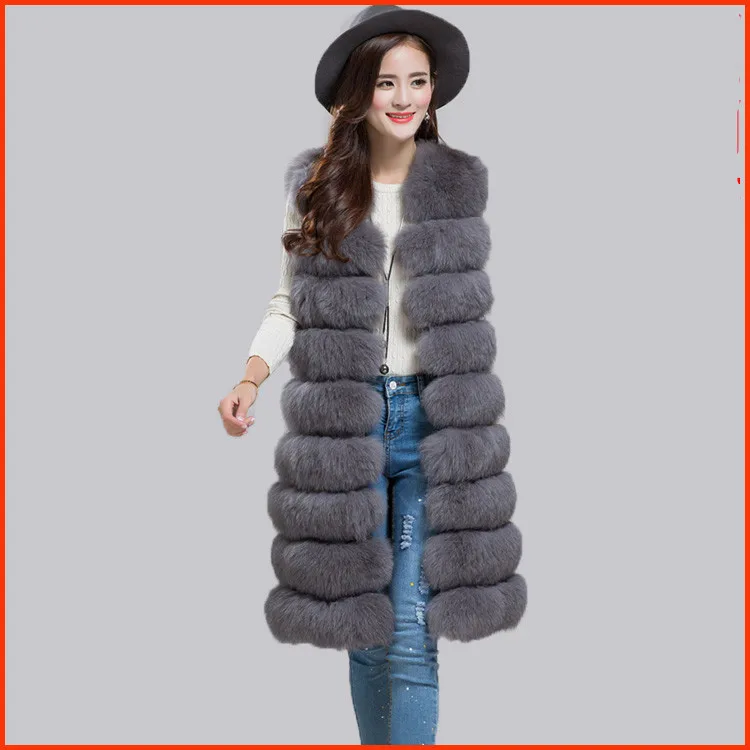 Женское пальто из искусственного меха Clobee теплая элегантная жилетка оверсайз в
