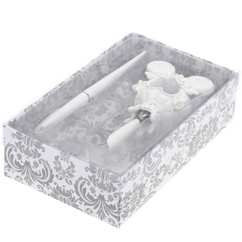 

1Set Casamento Resin White Pumpkin Carriage Sign Pen Wedding Pen Set Wedding Decoration Event & Party Supplies