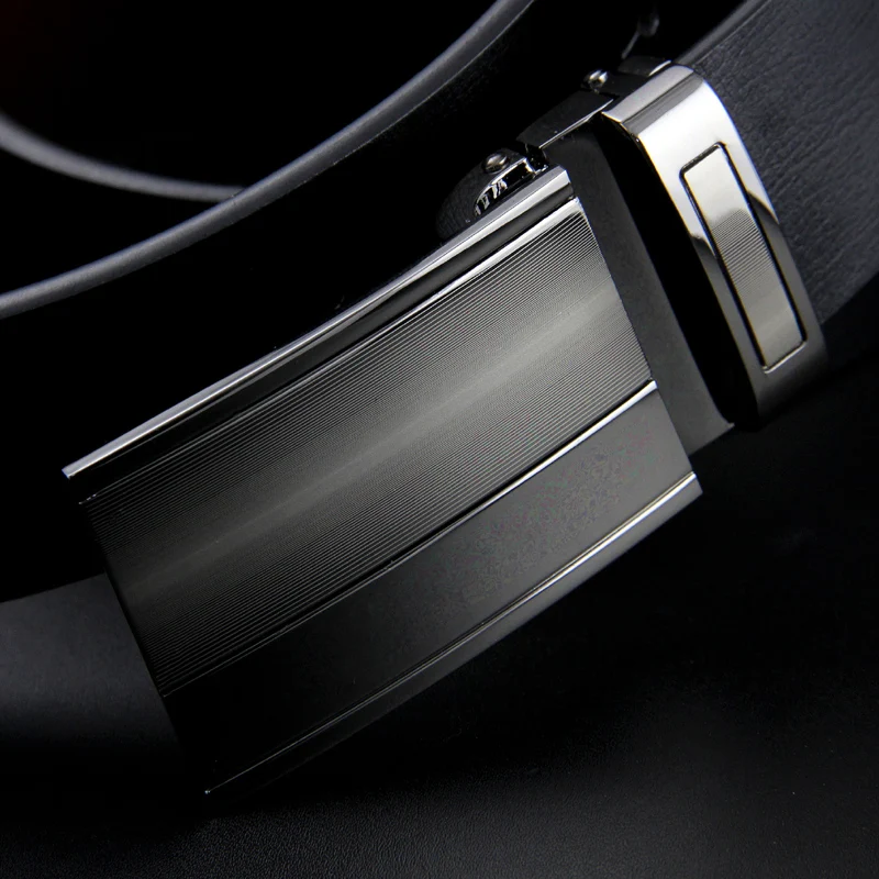 Мужской кожаный ремень модный гладкий с пряжкой бесплатная доставка|smooth buckle belt|men