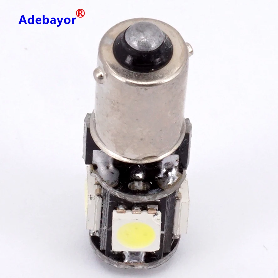 10 x T4W автомобильная лампа CANBUS безошибочный BA9S светодиодный H6W Белый 5050 SMD 5 дверной