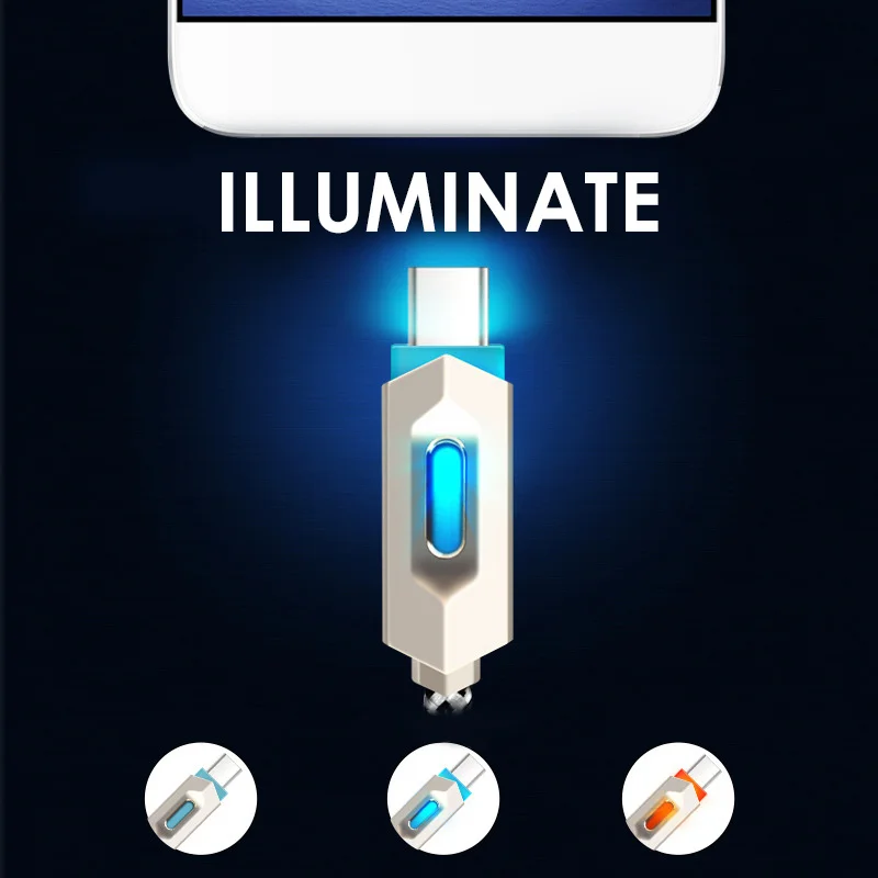 Overfly type c кабель со светодиодный светильник 1 м кабели для зарядного устройства USB