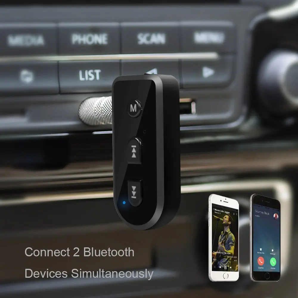 Rylybons беспроводной автомобильный Bluetooth Aux приемник адаптер Handsfree Kit Поддержка IOS SIRI
