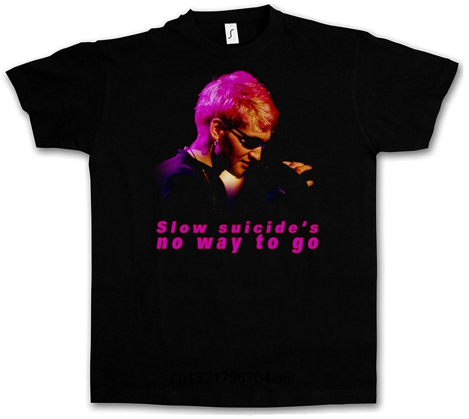 Men t shirt Slow Suicide's No Way to Go Layne Staley Alice Rock in Grunge Chains Slim t-shirt women | Мужская одежда