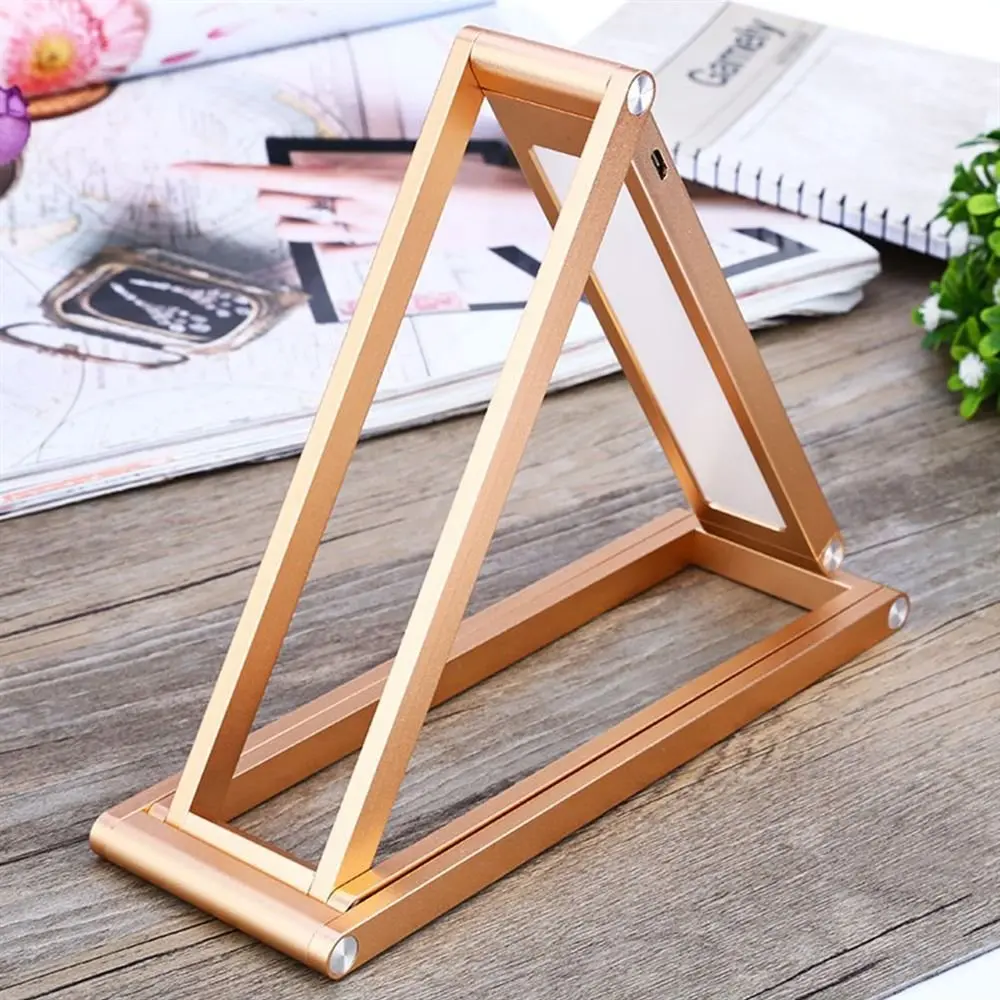 Современный простой золотой LED Настольная лампа Гибкая Складная защита глаз