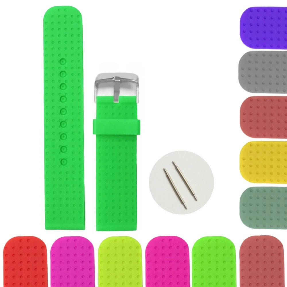 20 мм хороший цвет Aqua Силиконовое желе резиновые женские часы ремешок ремни