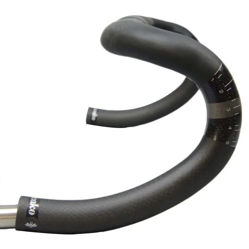 3K матовая велосипедная изогнутая ручка Глянцевая углеродное волокно руль для