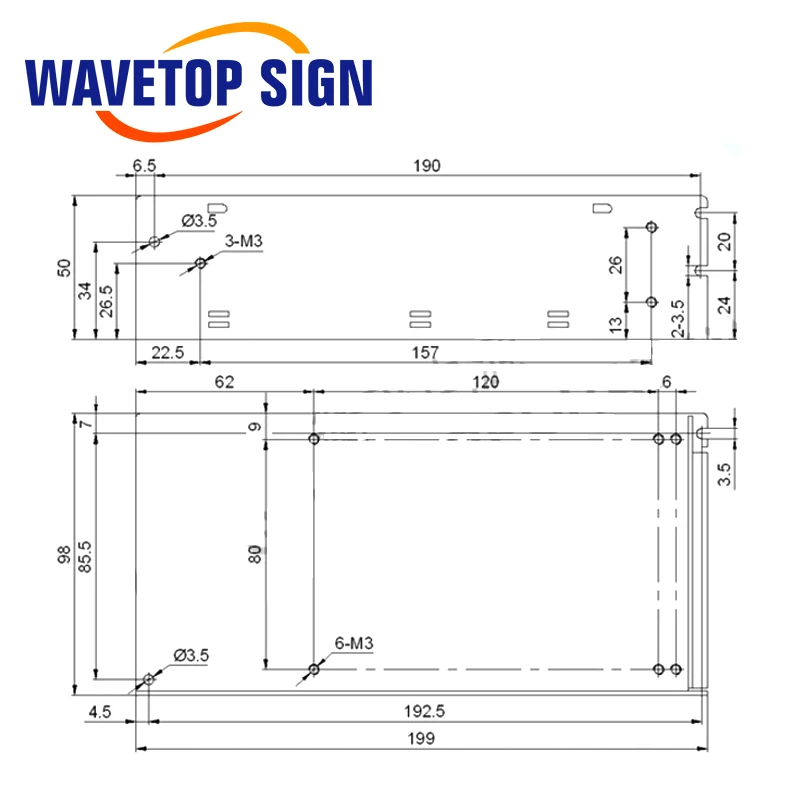 WaveTopSign HF150W-D-Q DC + 24V4A двухсторонняя Выход переключение Питание использовать для