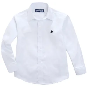 Весенняя детская одежда 2022, рубашки для мальчиков, повседневные однотонные хлопковые рубашки с длинным рукавом для маленьких мальчиков, Детские официальные Рубашки, Топы