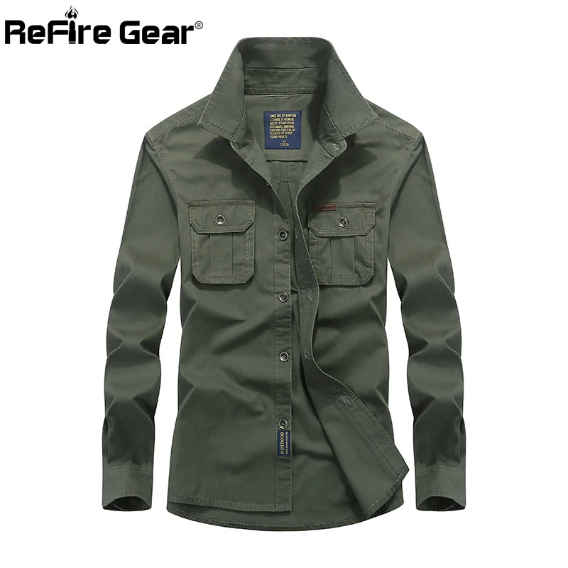 Рубашка карго ReFire Gear Мужская тактическая армейская рубашка с несколькими