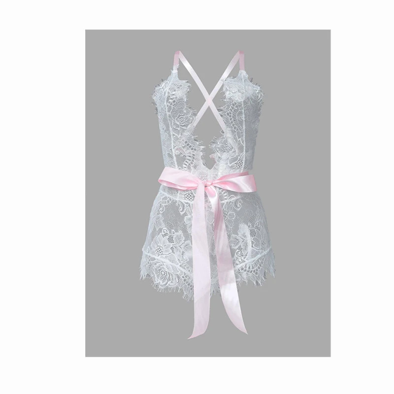 Женское сексуальное кружевное нижнее белье с v образным вырезом ночная сорочка