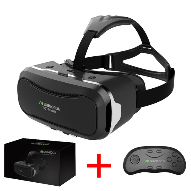 UZQi Очки виртуальной реальности, 3D VR шлем, оригинальная VR коробка Shinecon 2,0 шлем, мини-картон для 4,7-6,0 дюймового смартфона - Цвет: VR and Controller B