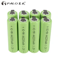 palo 2200mah 1 2v ni mh aa rechargeable batterywith welding tabs 1 2v battery for philips electric shaver razor toothbrush