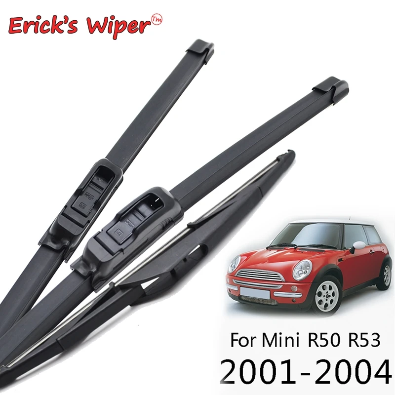 

Erick's Wiper Front & Rear Wiper Blades Set Kit For Mini Cooper S One D Hatch R50 R53 2001 - 2004 Windshield Windscreen Window