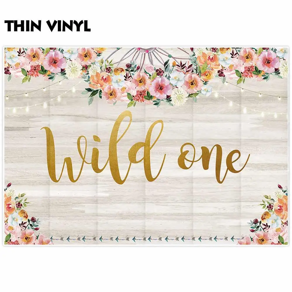 Фоны funnytree для фотостудии wild one party детские деревянные цветы декорации фон