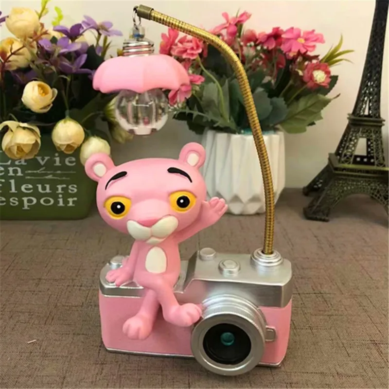 Креативный светодиодный ночник с розовой пантерой из смолы Европейский Домашний