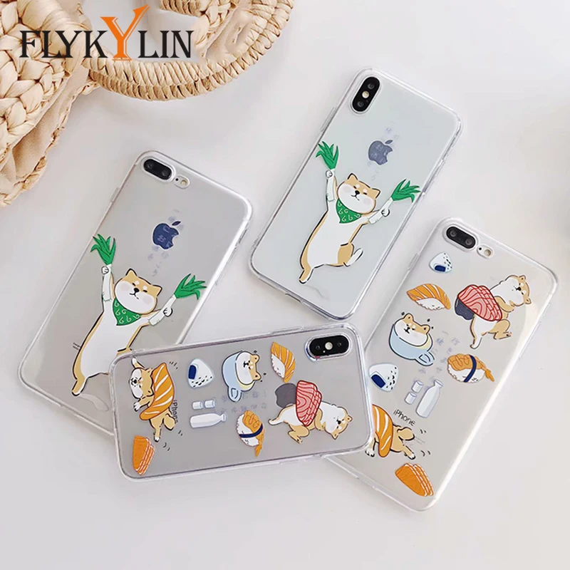 FLYKYLIN милый вельш корги пемброк Шиба ину животное собака Мягкий силиконовый чехол