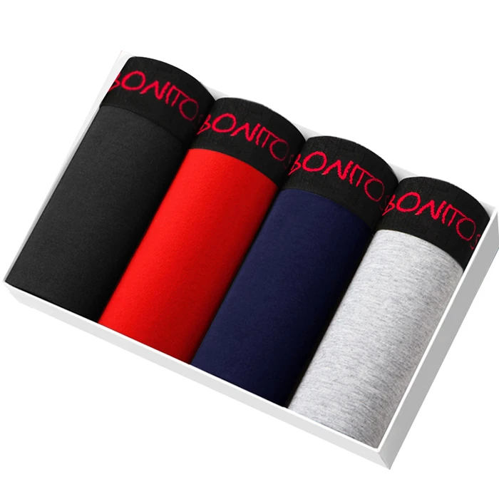 B2 4pcs 5 BONITOS мужские боксеры 4 teile/los boxershorts Мужское нижнее белье onderbroek mannen heren ondergoed Мужское нижнее белье боксеры heren boxershorts - Цвет: B2 4pcs 5