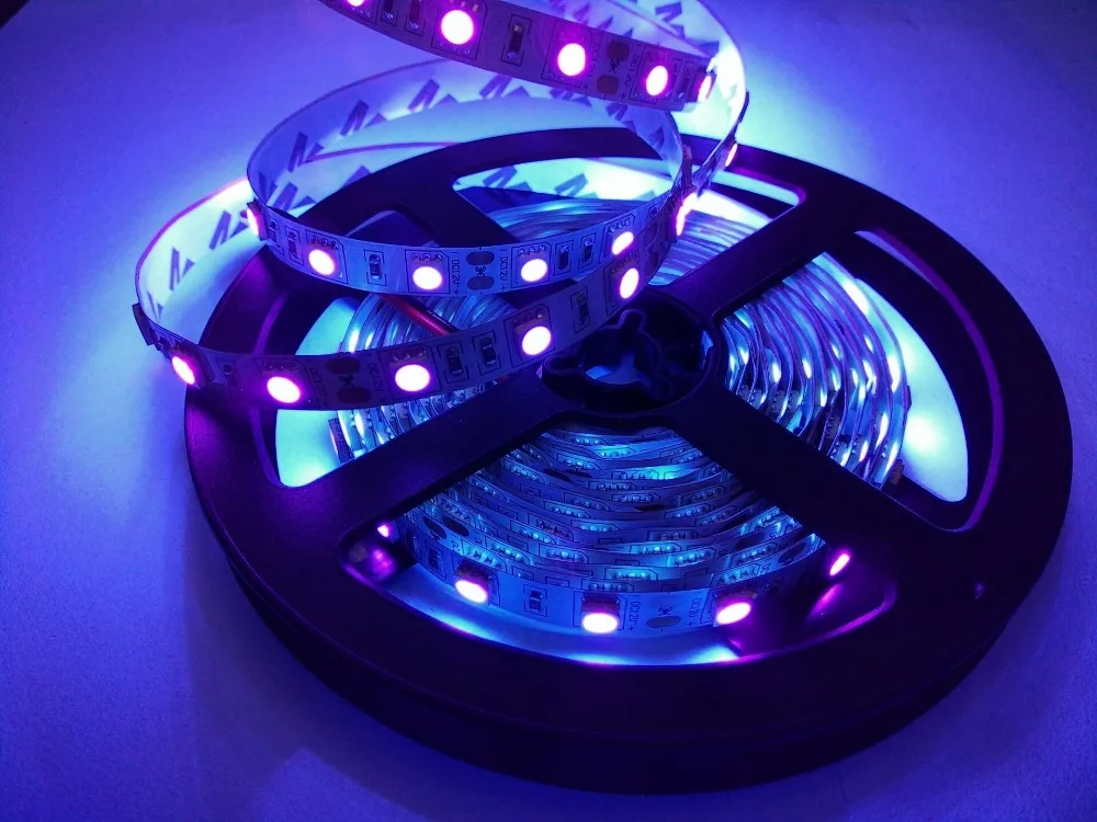 10 шт./лот 5050 футов 5 м УФ ультрафиолетовая Светодиодная лента 300 SMD фиолетовая