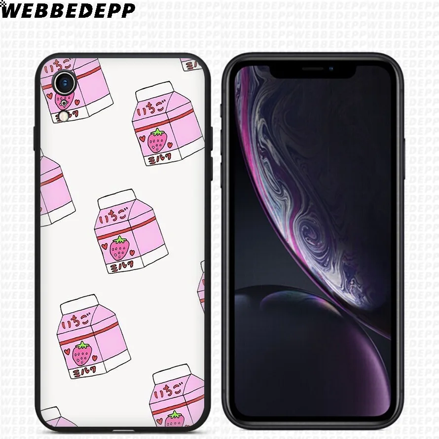 WEBBEDEPP молочный милый розовый мягкий силиконовый чехол для iPhone 11 Pro Xr Xs Max X или 10 8 7 6