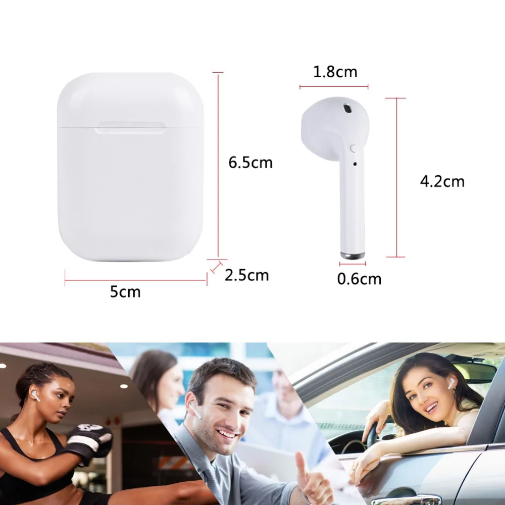 I8s TWS мини беспроводные Bluetooth наушники стерео вкладыши гарнитура с микрофоном для