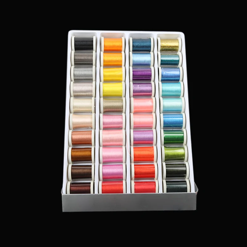 40 цветов/коробка катушки для швейной машинки|Нитки пряжи| |