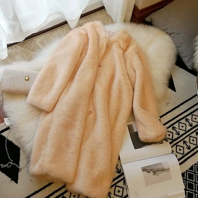 

2019 New Style High-end Fashion Women Faux Fur Coat S74