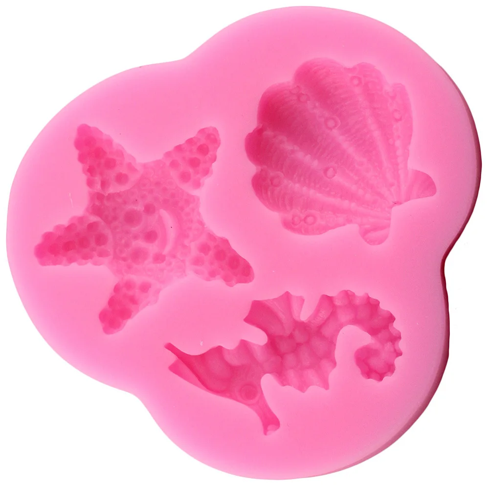 2 шт./компл. форма для помадки хвост русалки ракушки морские звезды Силиконовые