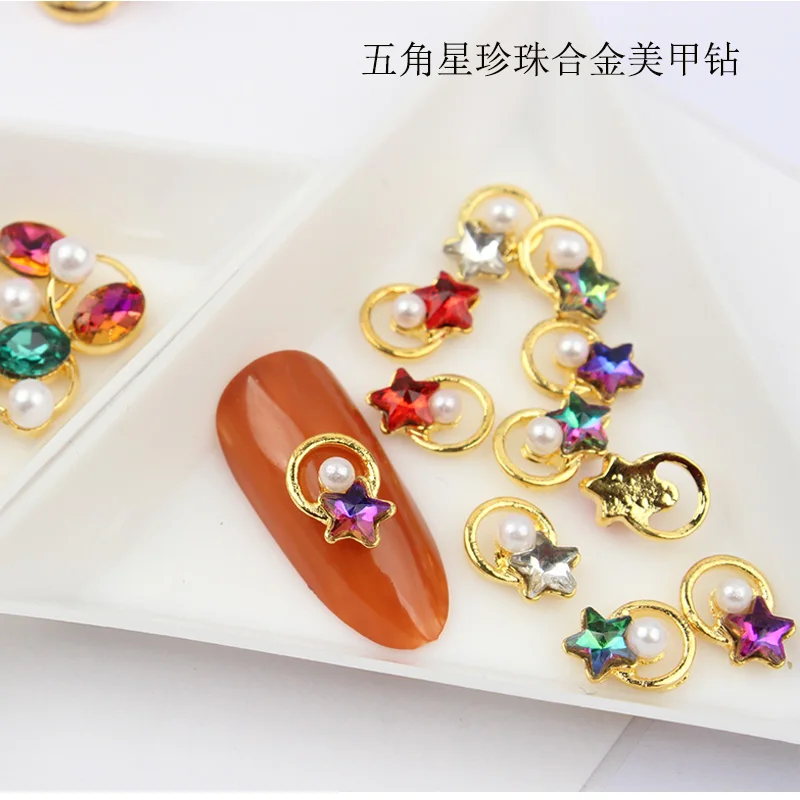 Новый корейский сплав заклепки 3d украшения для дизайна ногтей стразы