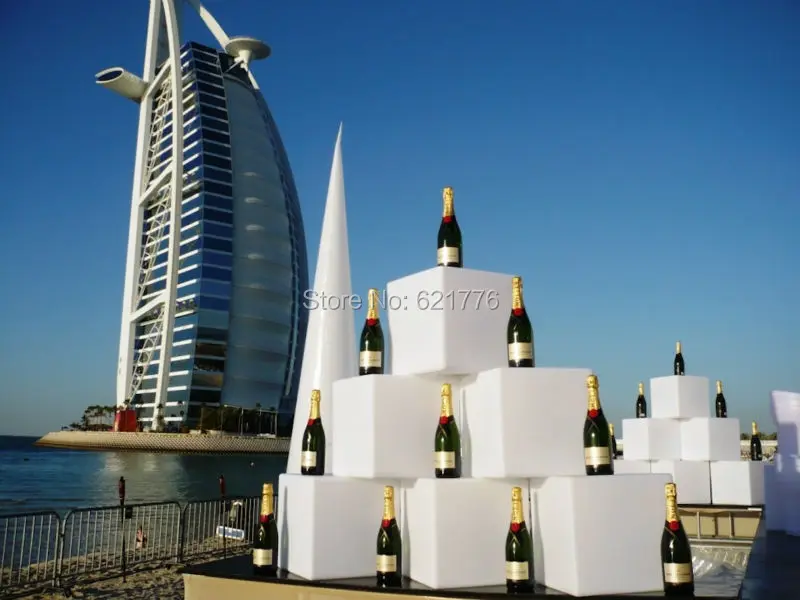 Хит! Модный 40 см СВЕТОДИОДНЫЙ стул квадратный куб светящийся светодиодный