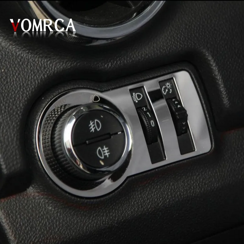 Автомобильные наклейки из нержавеющей стали на крышку переключателя фары для