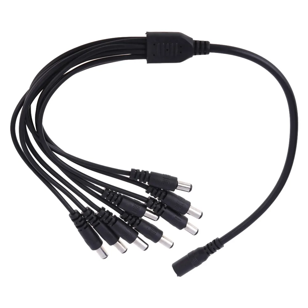 10PCS DC Power Splitter Cable for CCTV Security Adapter Connector Male 1 Female To 8 | Безопасность и защита
