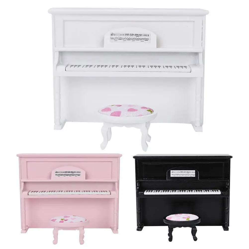 Кукольный домик аксессуары 1:12 имитация пианино мини-пианино модель игрушки со