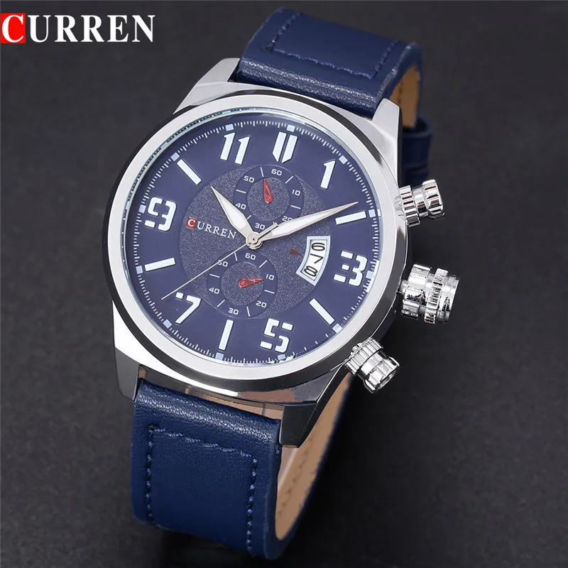2017 Горячие Водонепроницаемый Мужские Часы Известная Марка Класса Люкс CURREN