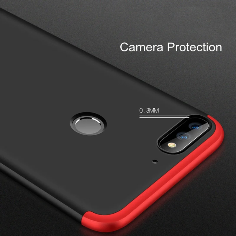 3 в 1 армированный чехол для телефона Huawei Y7 Prime 2018 чехлы с полной защитой задняя