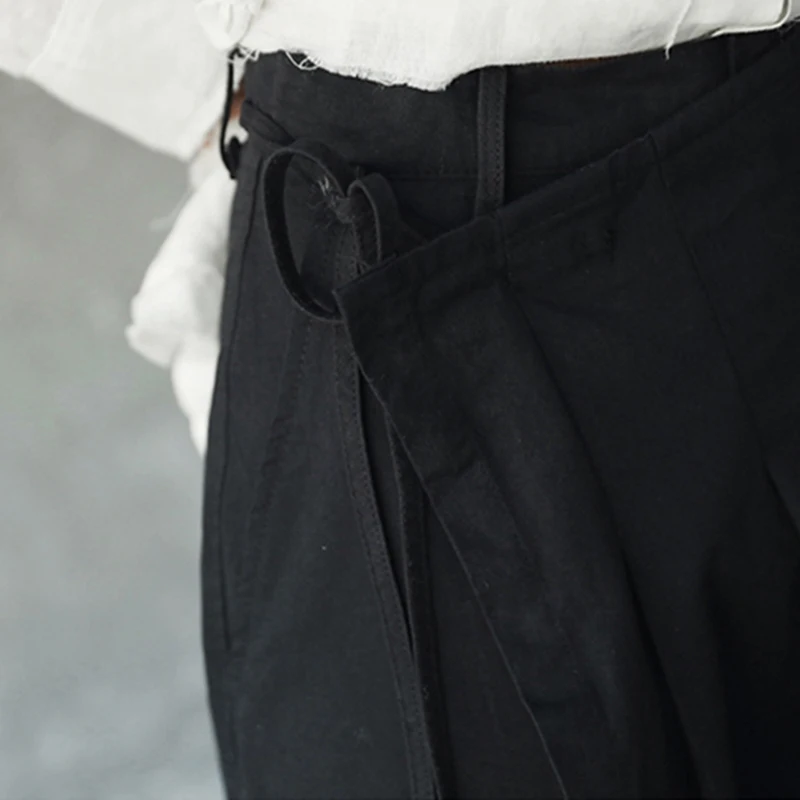 Брюки TWOTWINSTYLE весенние с высокой талией свободные большого размера для женщин|pants