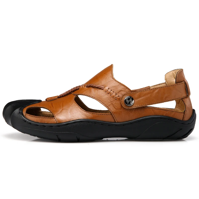 Bailly/мужские сандалии из натуральной кожи мужские летние дышащие Мужская обувь