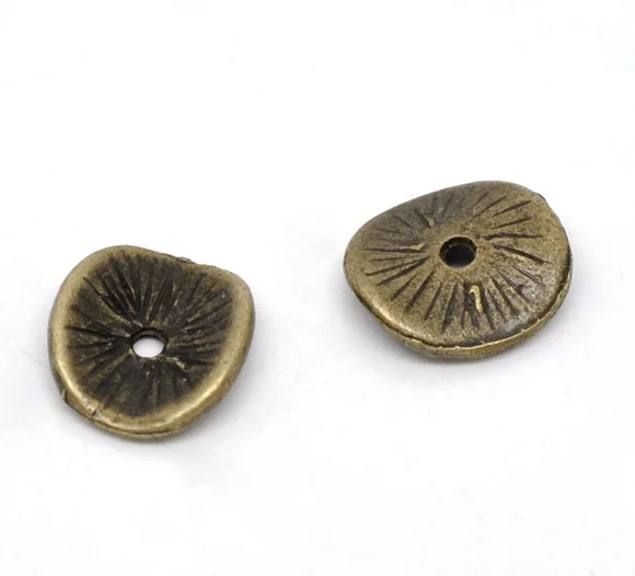 DoreenBeads Zinc metal alloy Spacer Beads Irregular Antique Bronze Pattern color About 10mmx9mm Hole:Approx 1mm 20 PCs | Украшения и